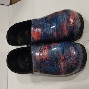 Dansko women's cotton candy slip on clogs size 39